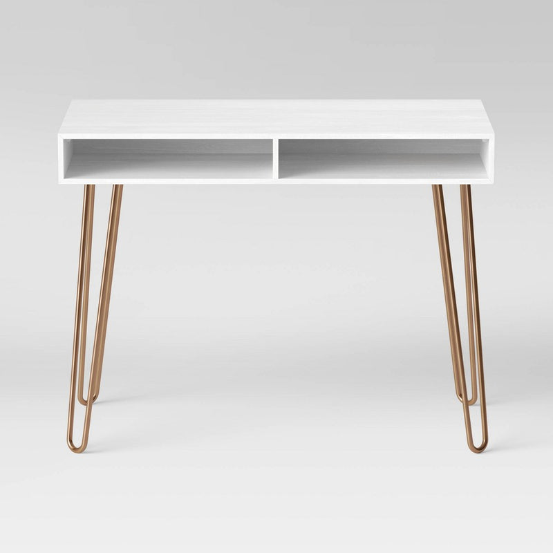 Hairpin Writing Desk with Storage White - Project 62™ (LOCAL PICKUP ONLY)