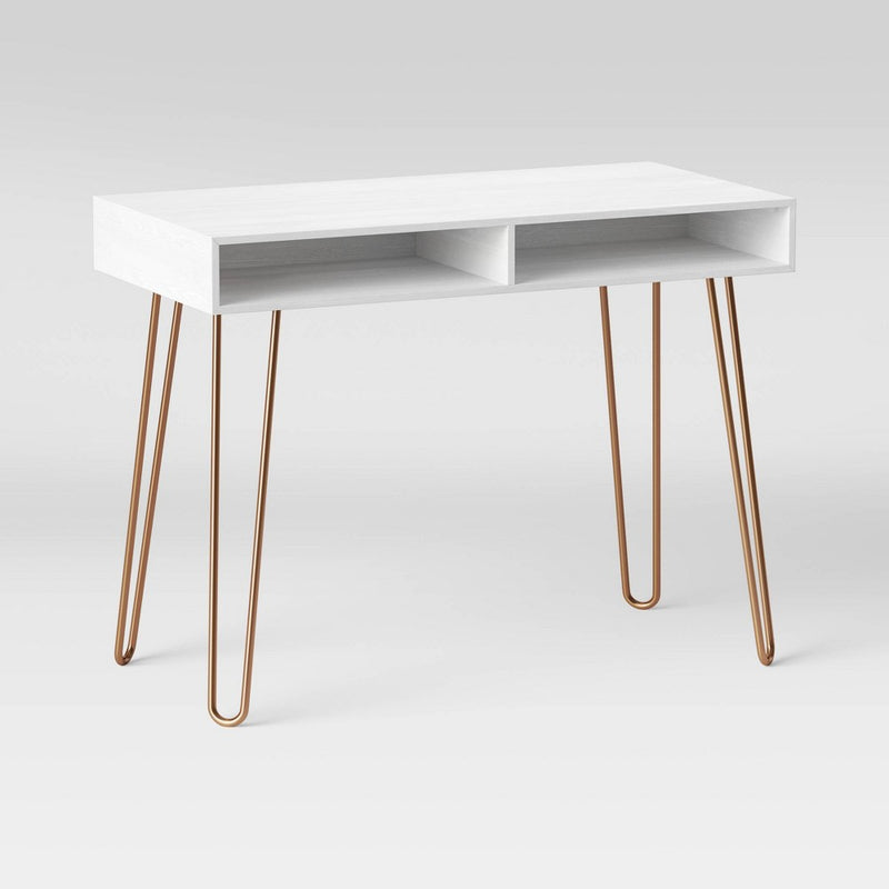 Hairpin Writing Desk with Storage White - Project 62™ (LOCAL PICKUP ONLY)