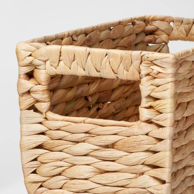 12" x 6" x 6" Woven Water Hyacinth Rectangular Basket - Brightroom™