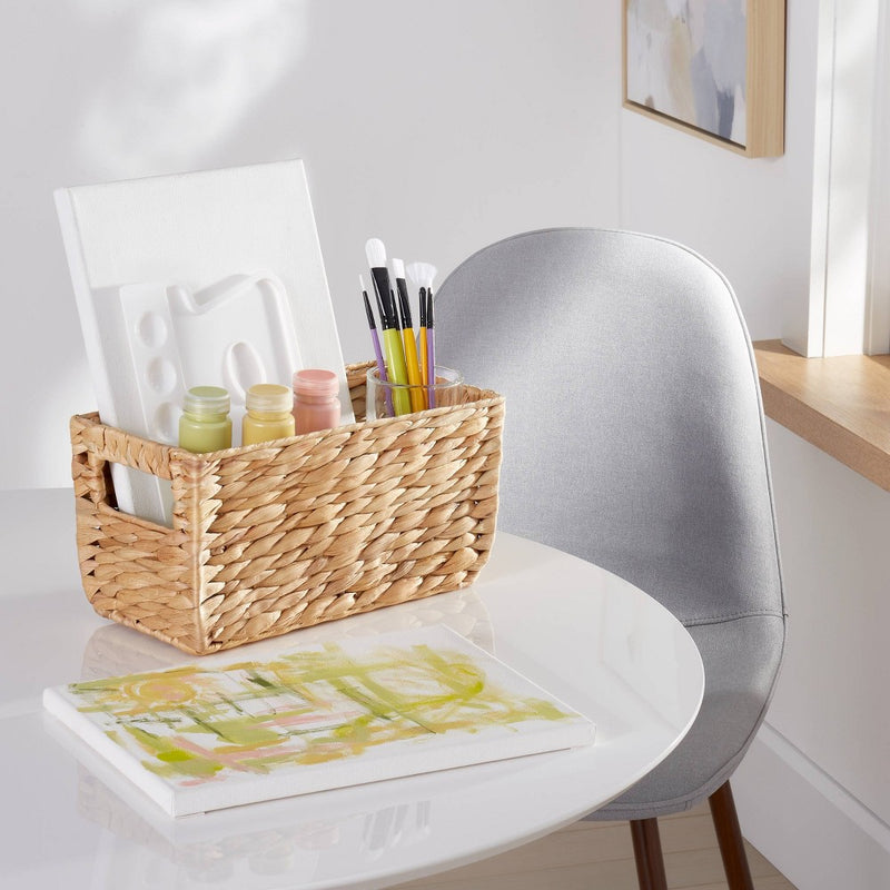 12" x 6" x 6" Woven Water Hyacinth Rectangular Basket - Brightroom™