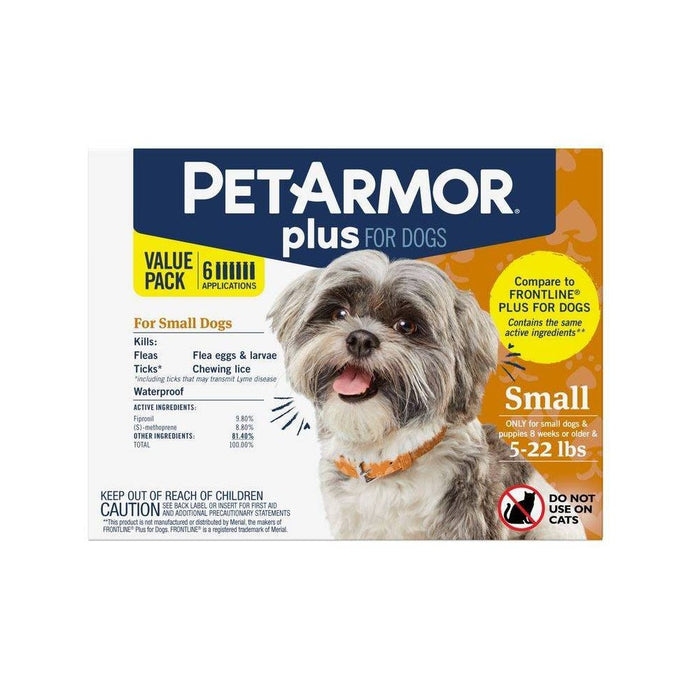 PetArmor Plus Flea and Tick Topical Treatment for Dogs - 4-22lbs -6 Month Supply