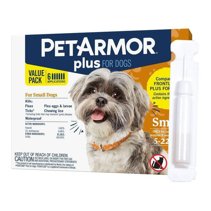 PetArmor Plus Flea and Tick Topical Treatment for Dogs - 4-22lbs -6 Month Supply