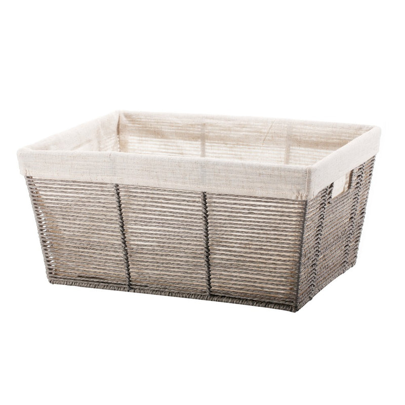 8"x12" Twisted Paper Rope Large Tapered Basket Gray - Threshold