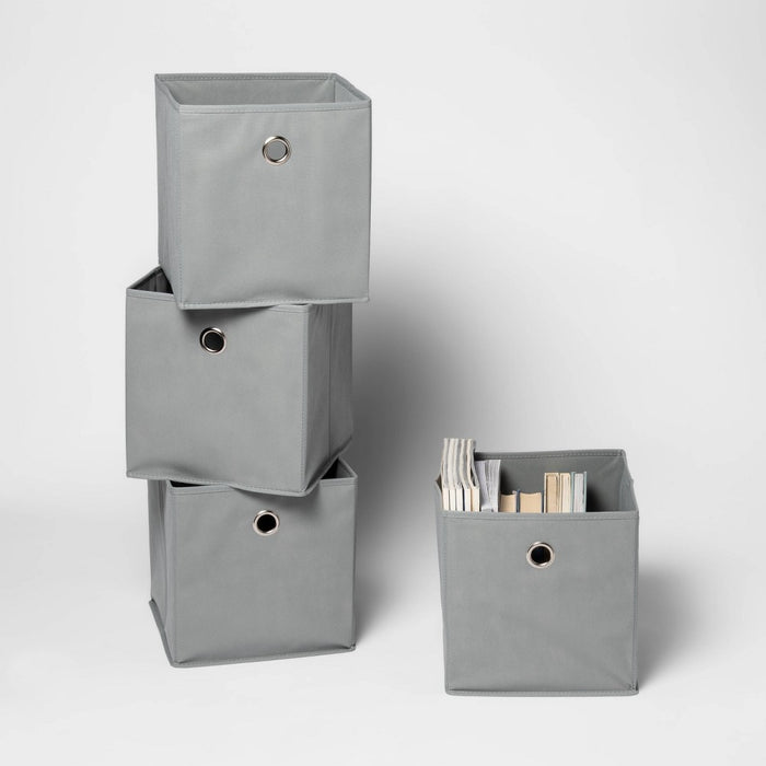 11" Fabric Bin Bundle 4pk Gray - Room Essentials™