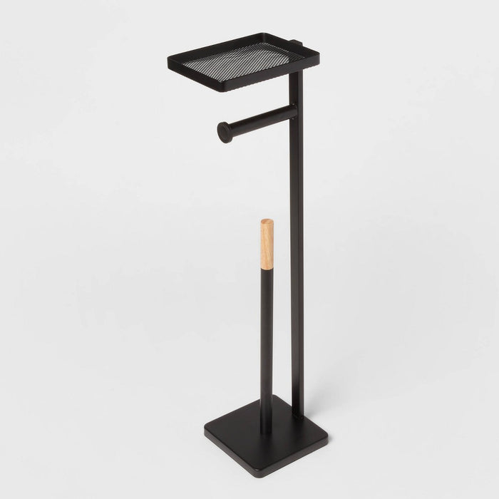 Functional Toilet Paper Holder Matte Black - Brightroom™