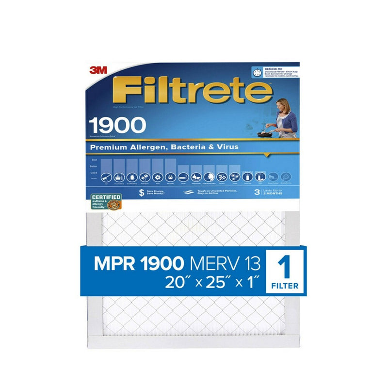 Filtrete 20x25x1 Premium Allergen Bacteria and Virus Air Filter 1900 MPR (LOCAL PICKUP ONLY)