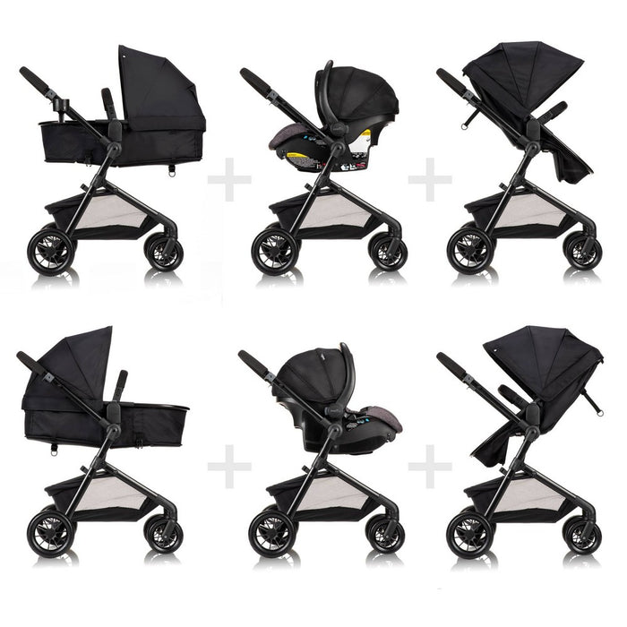 Evenflo Pivot Modular Travel System with Stroller & SafeMax Infant Car Seat - Casual Gray (LOCAL PICKUP ONLY)