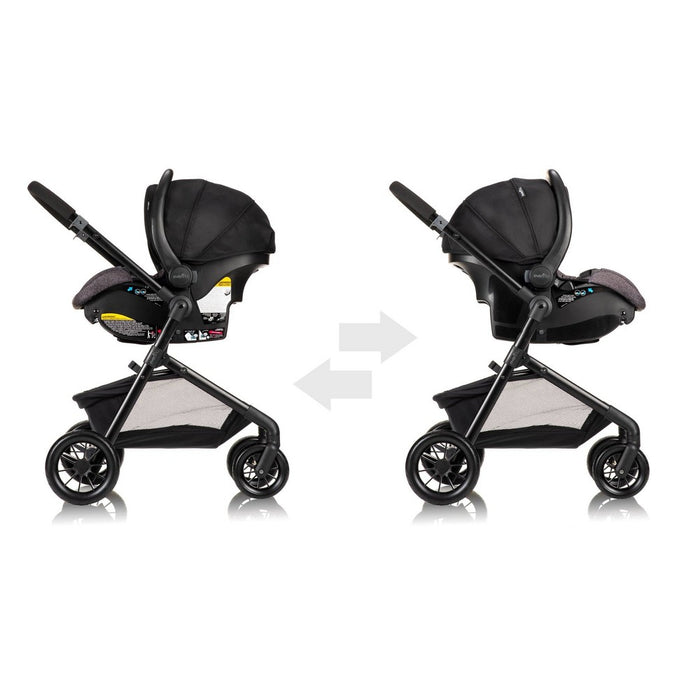 Evenflo Pivot Modular Travel System with Stroller & SafeMax Infant Car Seat - Casual Gray (LOCAL PICKUP ONLY)