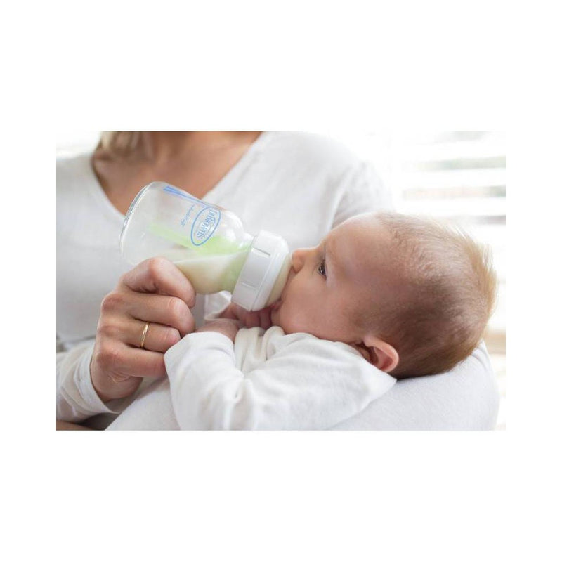 Dr. Brown's Options+ Wide-Neck Anti-Colic Glass Baby Bottle - 5oz/2pk