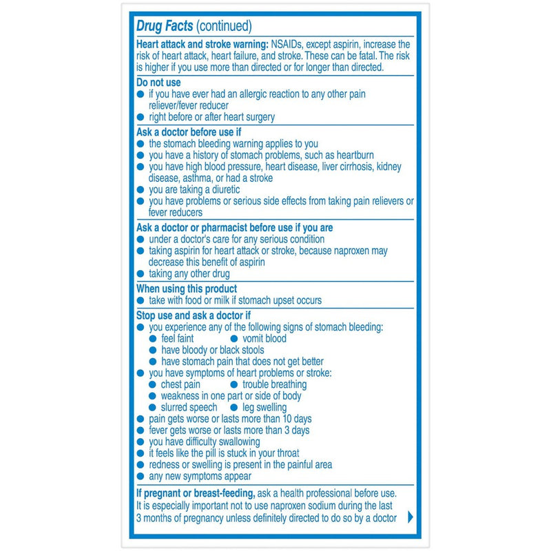 Aleve Back & Muscle Pain Relief Naproxen Sodium Tablets (NSAID) - 50ct