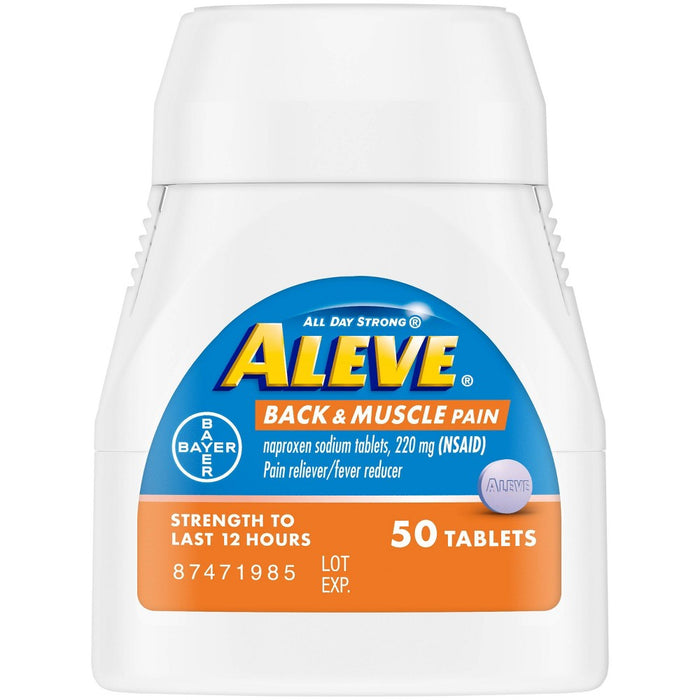Aleve Back & Muscle Pain Relief Naproxen Sodium Tablets (NSAID) - 50ct