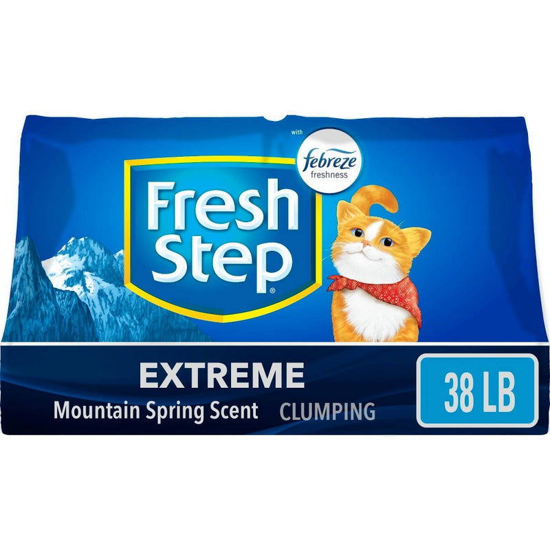 Fresh Step Extreme Scented Litter with the Power of Febreze Clumping Cat Litter - Mountain Spring - 38lb (LOCAL PICKUP ONLY)