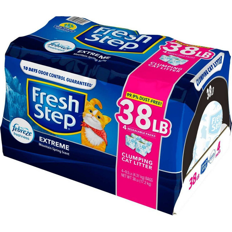 Fresh Step Extreme Scented Litter with the Power of Febreze Clumping Cat Litter - Mountain Spring - 38lb (LOCAL PICKUP ONLY)