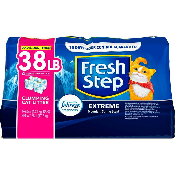 Fresh Step Extreme Scented Litter with the Power of Febreze Clumping Cat Litter - Mountain Spring - 38lb (LOCAL PICKUP ONLY)