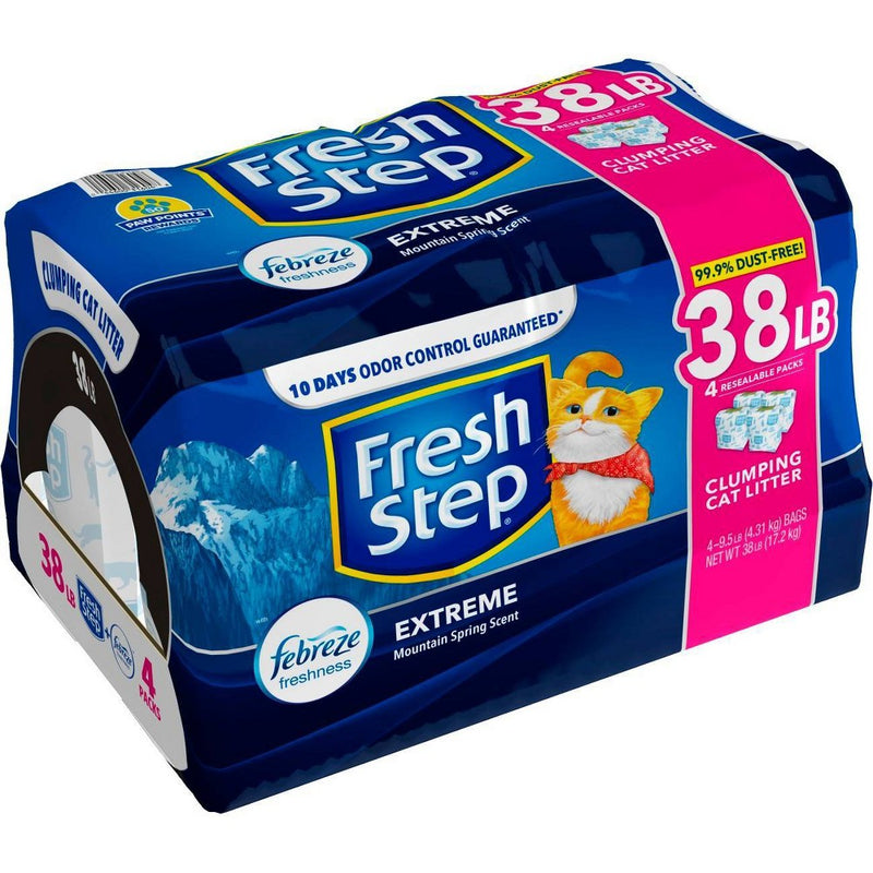 Fresh Step Extreme Scented Litter with the Power of Febreze Clumping Cat Litter - Mountain Spring - 38lb (LOCAL PICKUP ONLY)