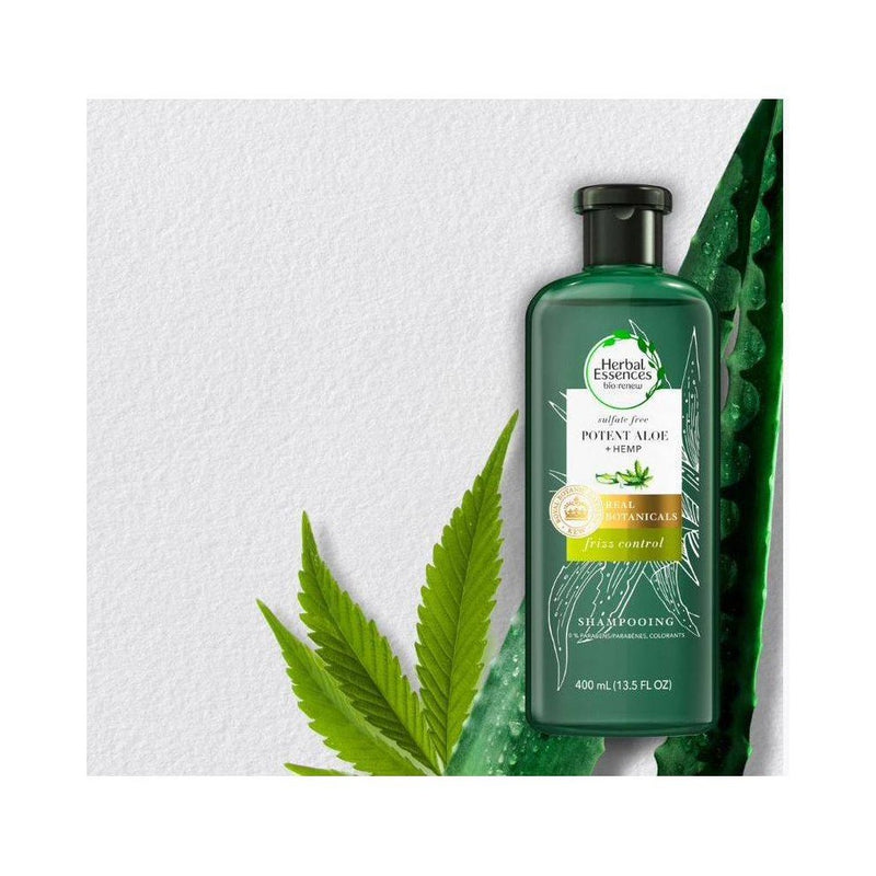 Herbal Essences bio:renew Hemp + Potent Aloe Sulfate Free Shampoo Frizz Control - 13.5 fl oz