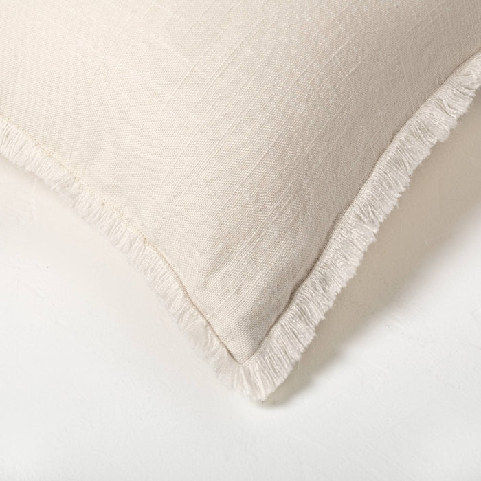 Lumbar Heavyweight Linen Blend Throw Pillow Natural - Casaluna™ (LOCAL PICKUP ONLY)