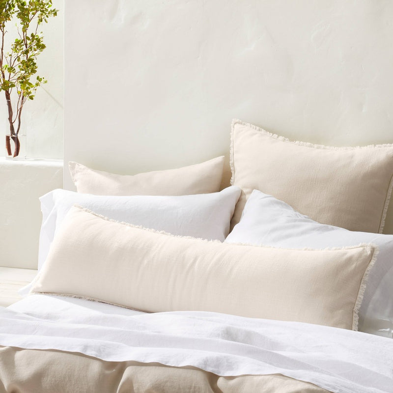 Lumbar Heavyweight Linen Blend Throw Pillow Natural - Casaluna™ (LOCAL PICKUP ONLY)