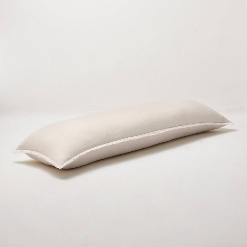 Lumbar Heavyweight Linen Blend Throw Pillow Natural - Casaluna™ (LOCAL PICKUP ONLY)
