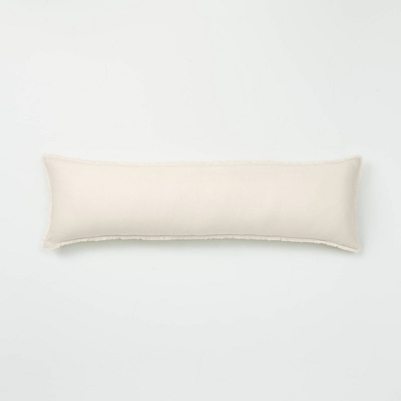 Lumbar Heavyweight Linen Blend Throw Pillow Natural - Casaluna™ (LOCAL PICKUP ONLY)