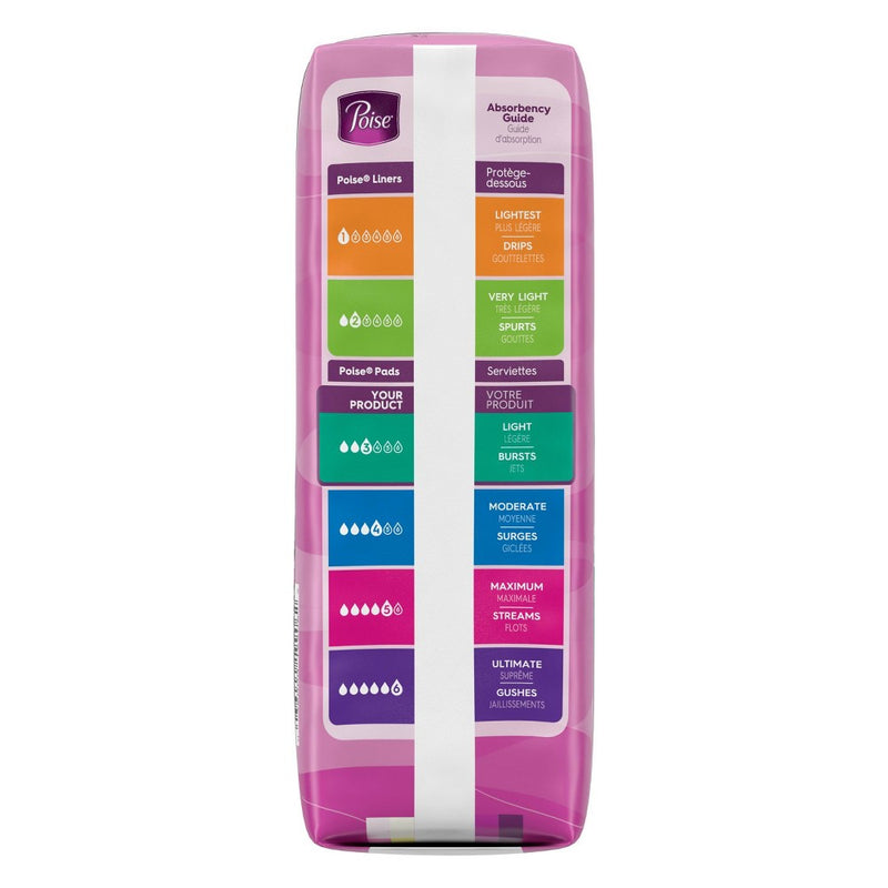 Poise Incontinence Fragrance Free Pads -  Light Absorbency -  Long Length -  24ct