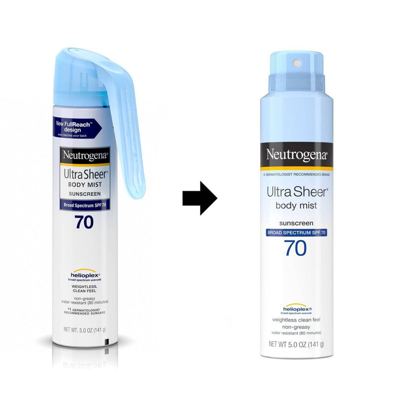 Neutrogena Ultra Sheer Sunscreen Spray - SPF 70 - 5oz EXP: 09/2026