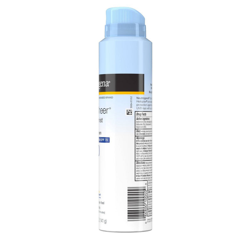 Neutrogena Ultra Sheer Sunscreen Spray - SPF 70 - 5oz EXP: 09/2026