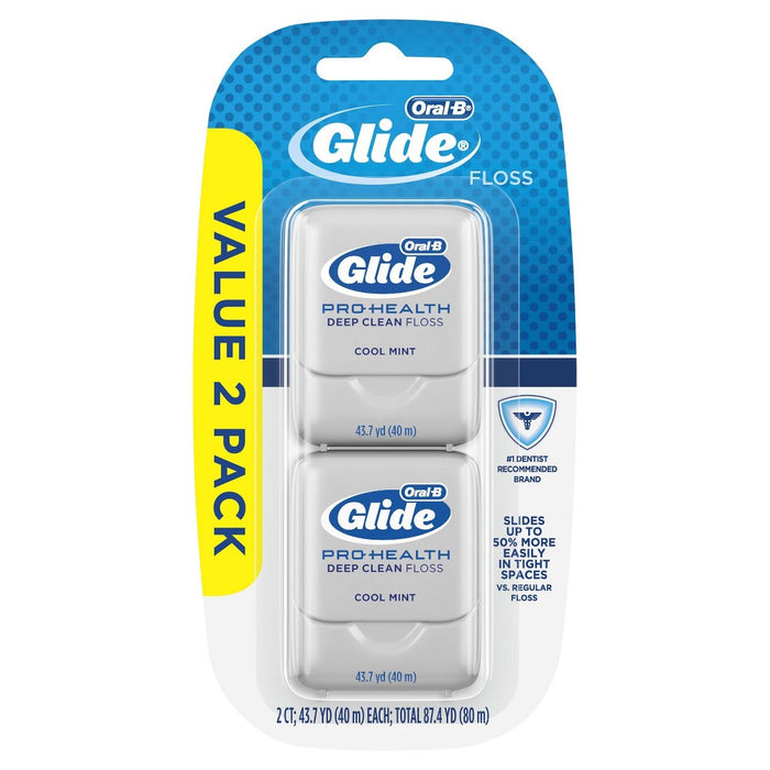Oral-B Glide Pro-Health Deep Clean Dental Floss Cool Mint - 2pk