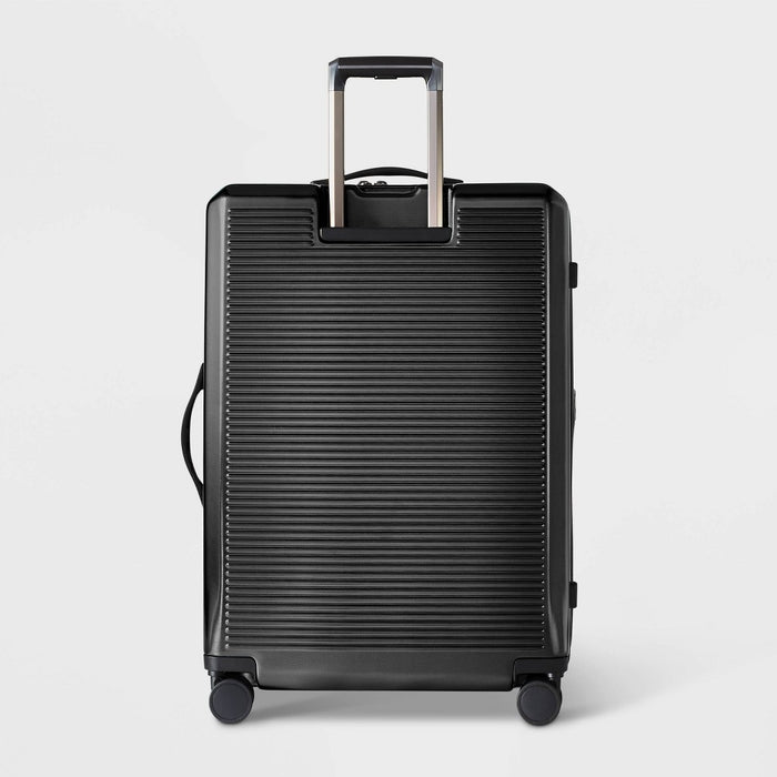 29" Hardside Checked Spinner Suitcase Black - Open Story™ (LOCAL PICKUP ONLY)