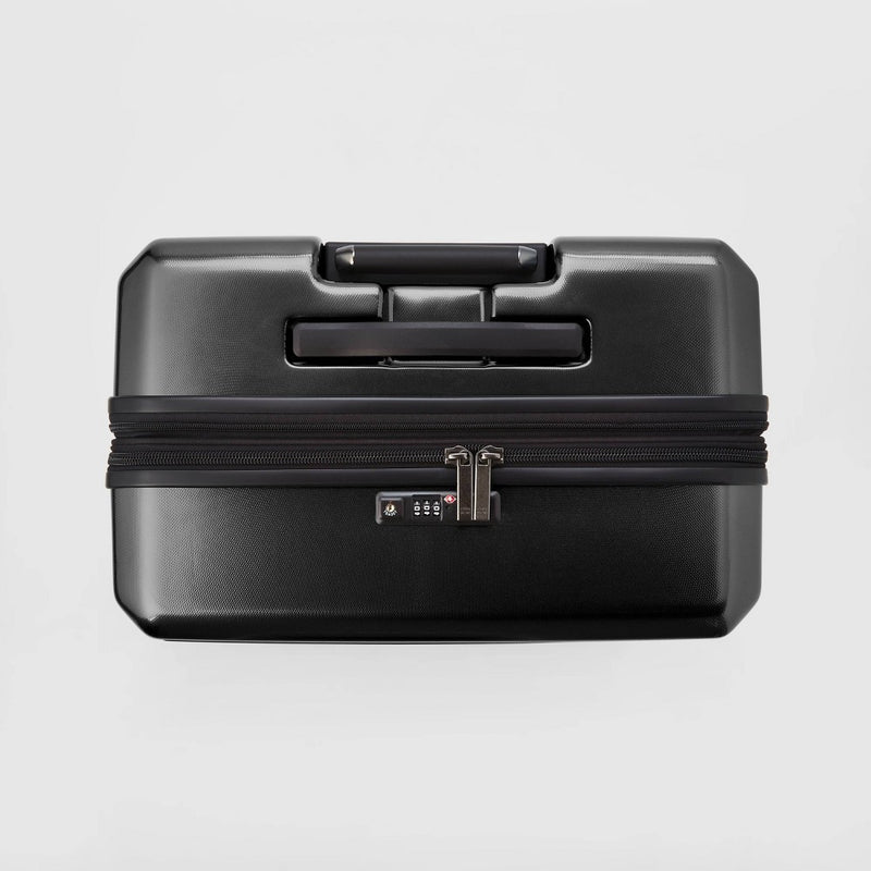 29" Hardside Checked Spinner Suitcase Black - Open Story™ (LOCAL PICKUP ONLY)
