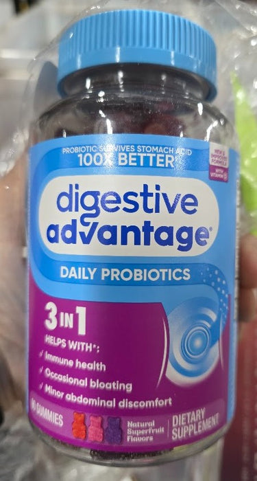 Digestive Advantage Probiotic Gummies - Superfruit Blend - 90ct EXP: 11/2026