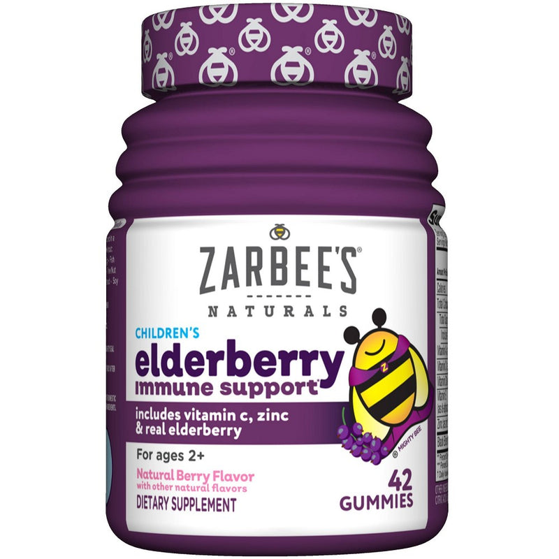 Zarbee's Naturals Children's Elderberry Immune Support Gummies - Natural Berry - 42ct