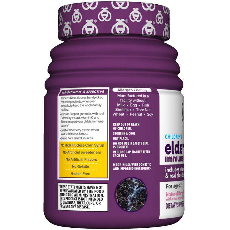 Zarbee's Naturals Children's Elderberry Immune Support Gummies - Natural Berry - 42ct