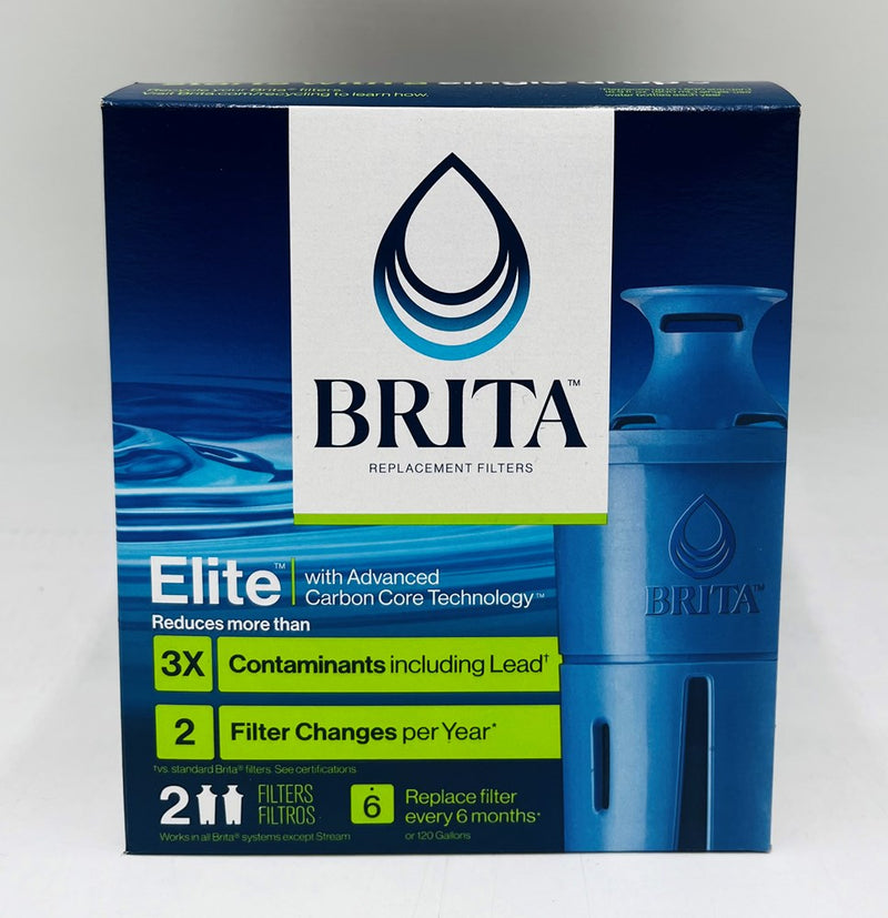 Brita 2ct Elite Replacement Water Filter for Pitchers and Dispensers