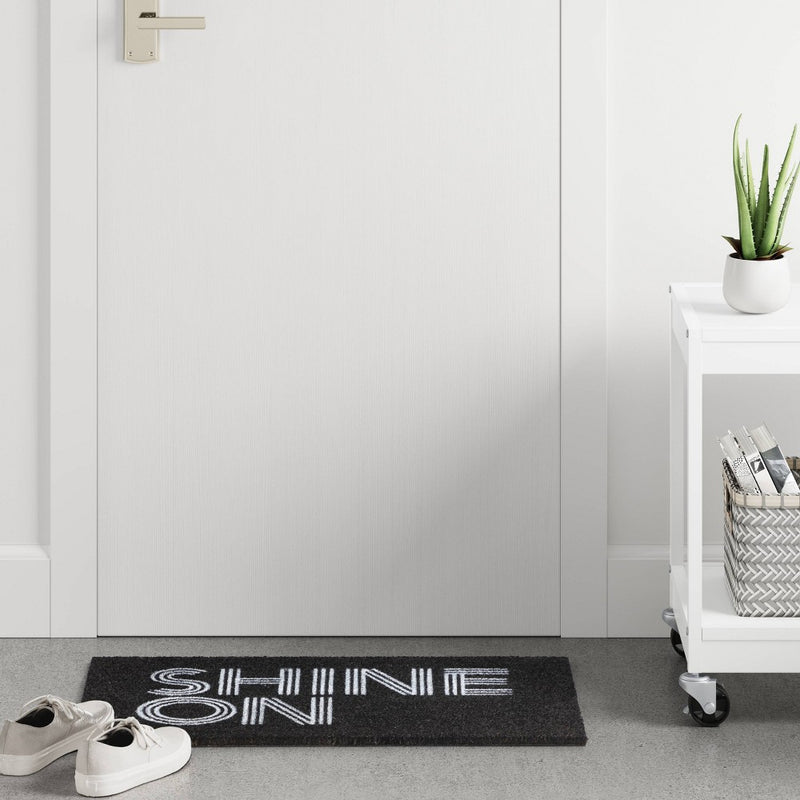 1'6"x2'6" Shine on Doormat Black - Room Essentials™ (LOCAL PICKUP ONLY)