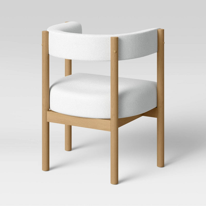 Kenova Upholstered Dining Chair with Wood Dowel Legs Cream - Threshold™ (LOCAL PICKUP ONLY)