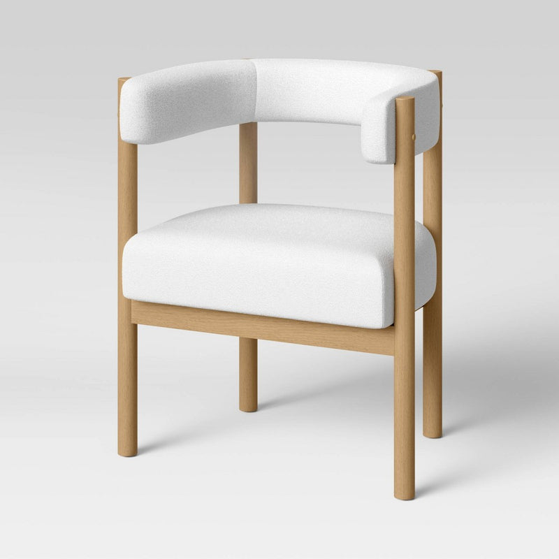Kenova Upholstered Dining Chair with Wood Dowel Legs Cream - Threshold™ (LOCAL PICKUP ONLY)