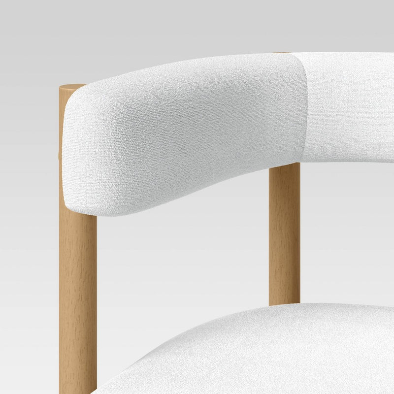 Kenova Upholstered Dining Chair with Wood Dowel Legs Cream - Threshold™ (LOCAL PICKUP ONLY)
