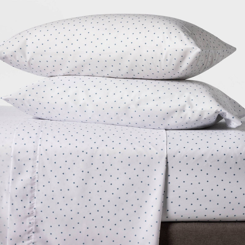 Full Micro Star Flat Sheet Separates Blue - Pillowfort™