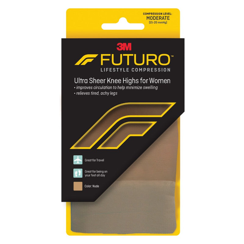 Futuro Ultra Sheer Knee Highs for Women - Nude - Medium