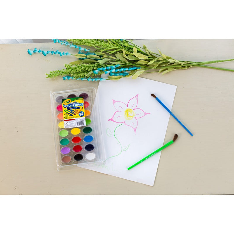 Crayola 24ct Watercolor Paints with Brush