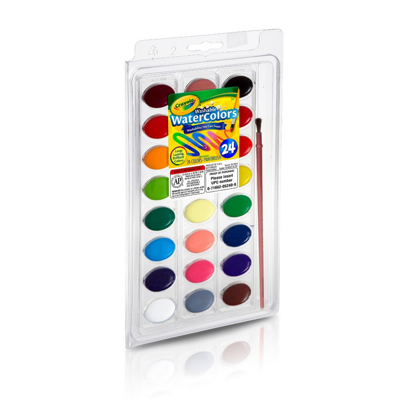 Crayola 24ct Watercolor Paints with Brush