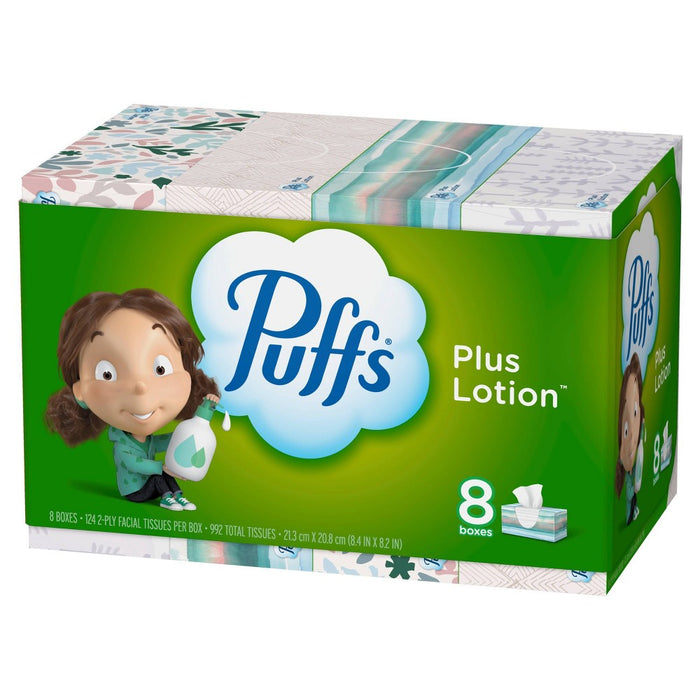 Puffs Plus Lotion Facial Tissue - 8pk/124ct