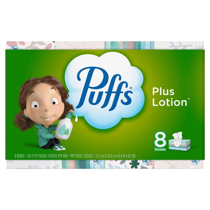 Puffs Plus Lotion Facial Tissue - 8pk/124ct