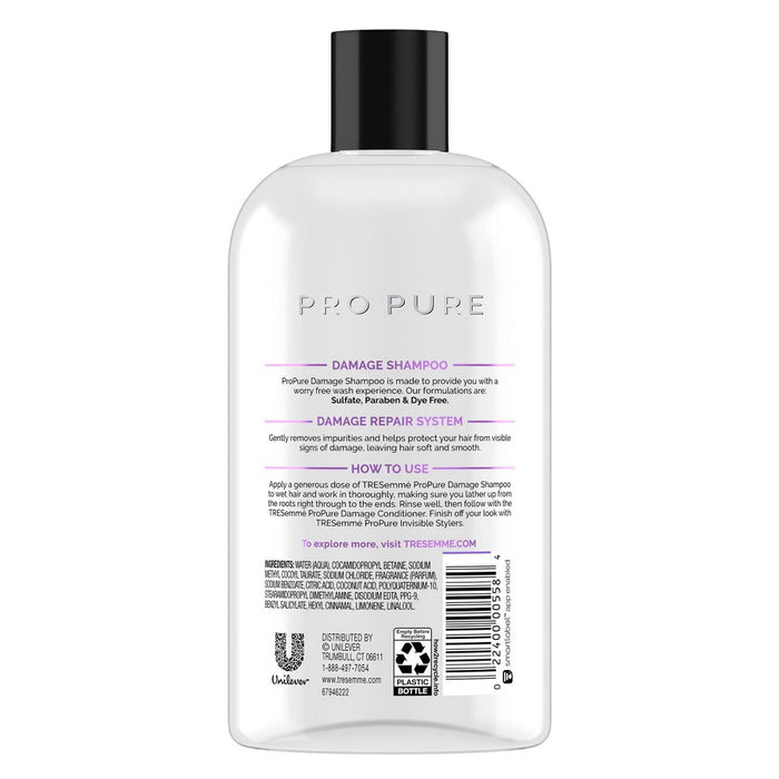 TRESemme Pro Pure Shampoo for Damaged Hair Damage Shampoo - 16 fl oz