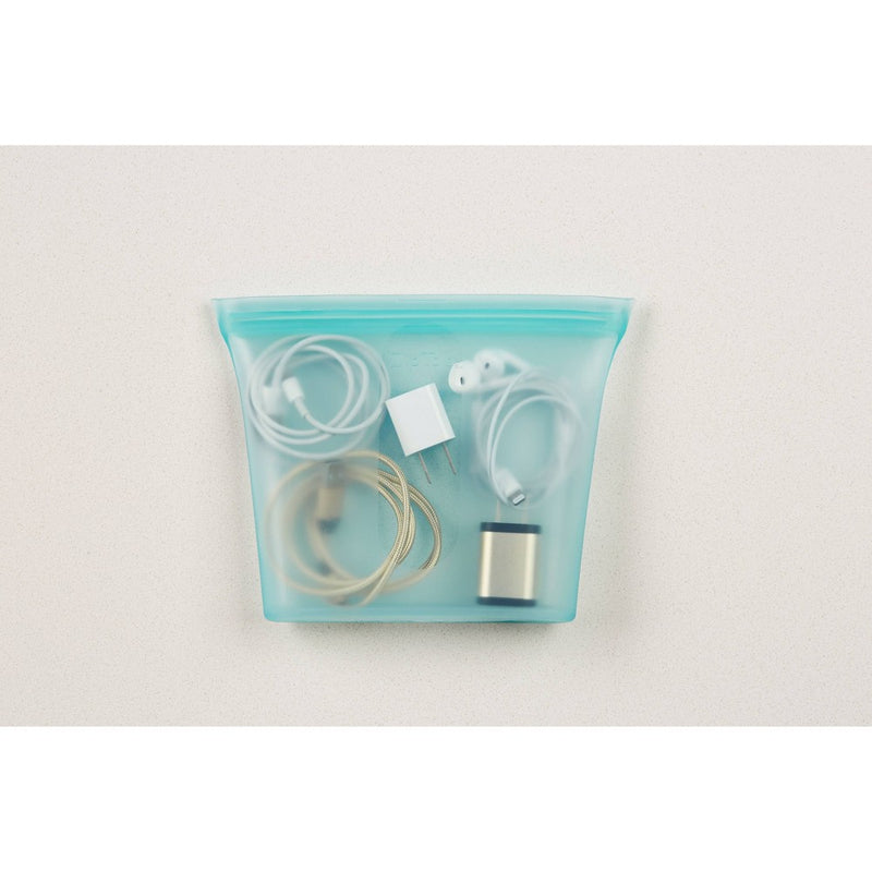 Zip Top 24oz Reusable 100% Platinum Silicone Container - Sandwich Bag - Teal