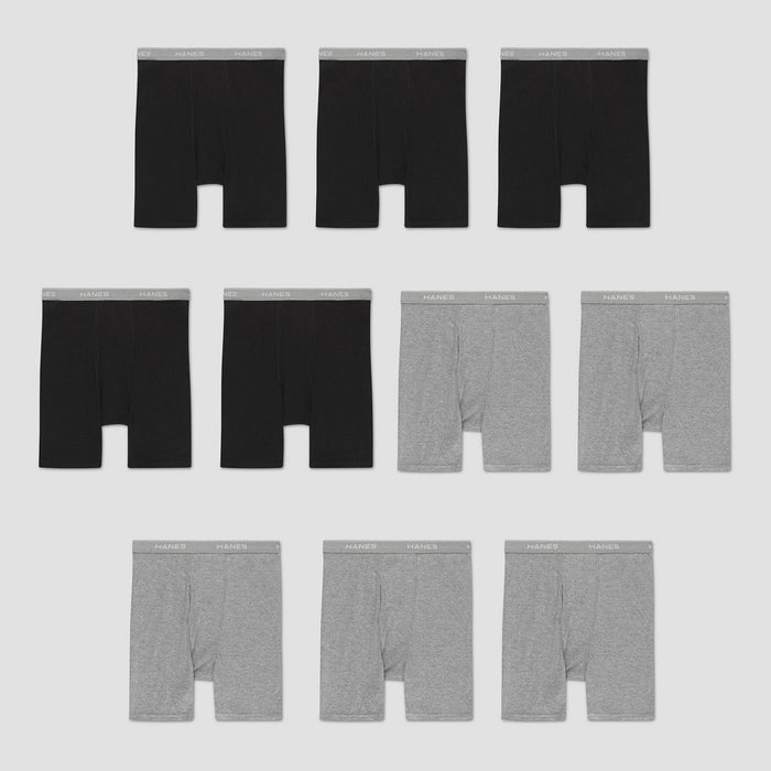 Hanes Men's Comfort Soft Super Value 10pk Boxer Briefs - Colors May Vary L