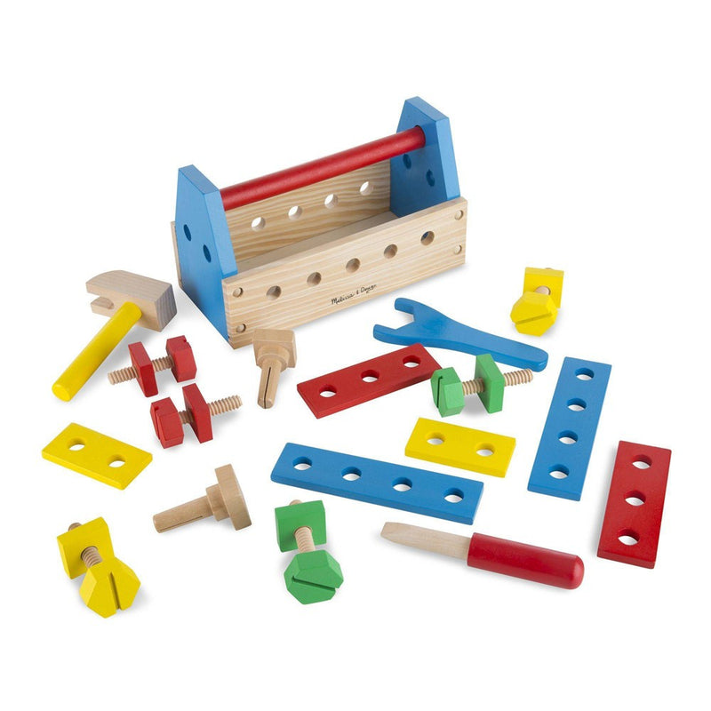 Melissa & Doug Take-Along Tool Kit Wooden Construction Toy (24pc)