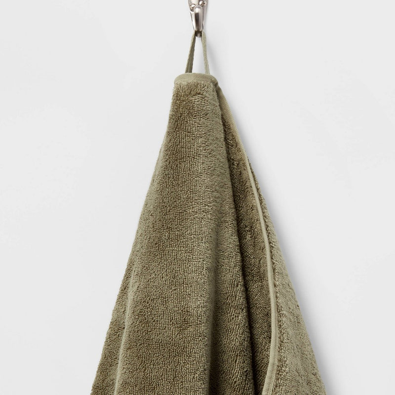 Antimicrobial Oversized Bath Towel Olive Green - Total Fresh