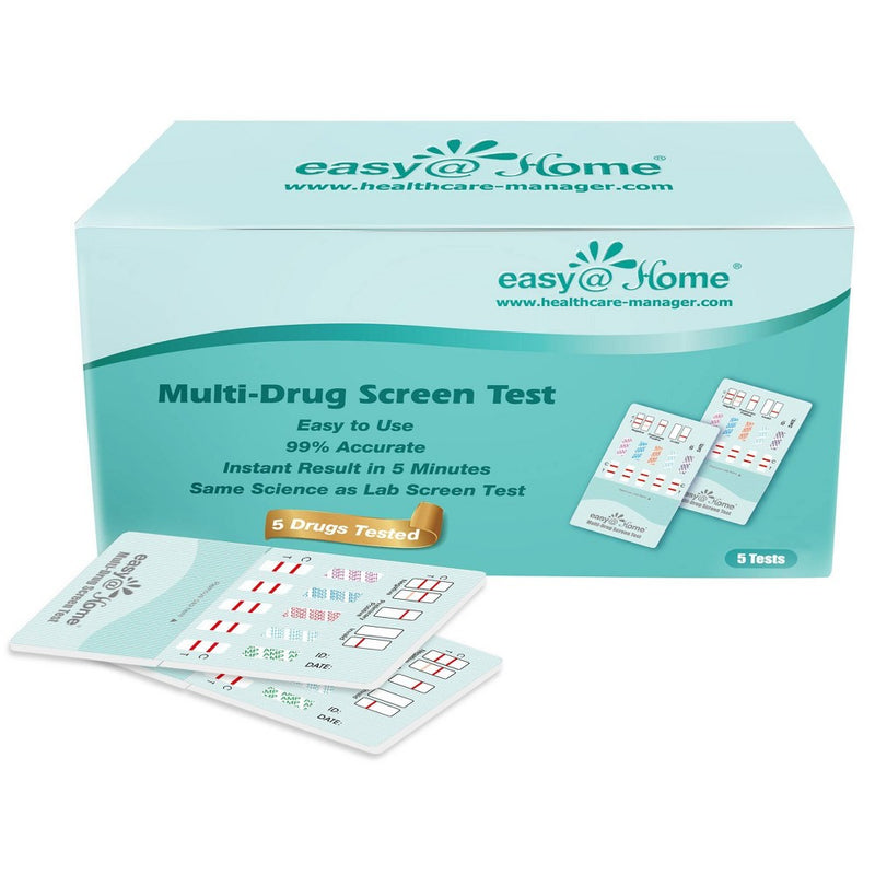 Easy@Home 5 Panel Instant Drug Test Kit – 5pk -EXP 07/2023